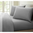 thumbnail image 1 of United Collection 1200 Thread Count Egyptian Quality Cotton Luxurious Super Soft Solid Sheet Set Gray - California King, 1 of 5