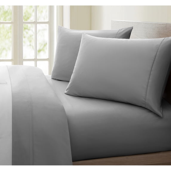 United Collection 1200 Thread Count Egyptian Quality Cotton Luxurious Super Soft Solid Sheet Set Gray - Full