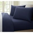 thumbnail image 1 of United Collection 1200 Thread Count Egyptian Quality Cotton Luxurious Super Soft Solid Sheet Set Navy - Twin XL, 1 of 5