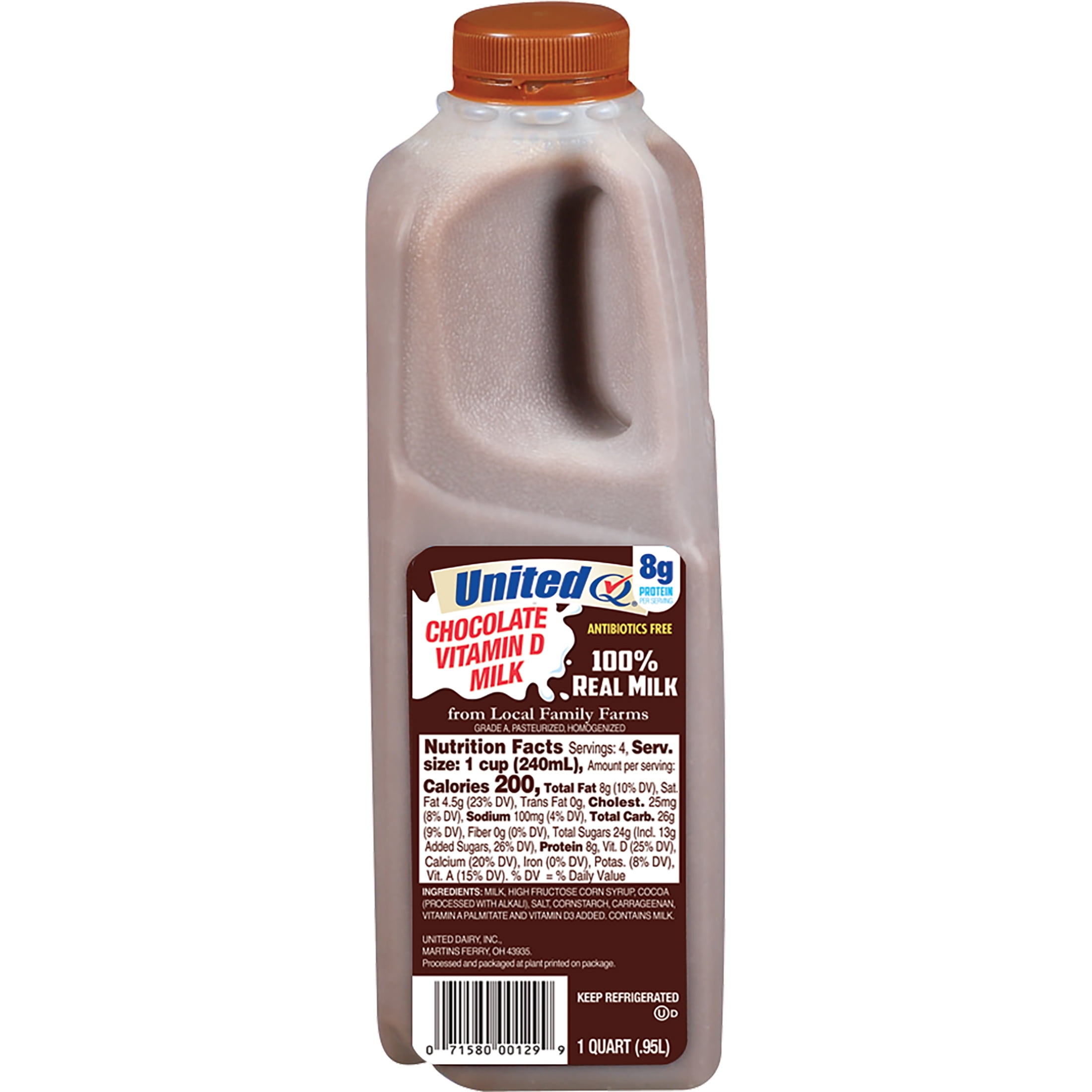 United Dairy Vitamin D Chocolate Milk Quart