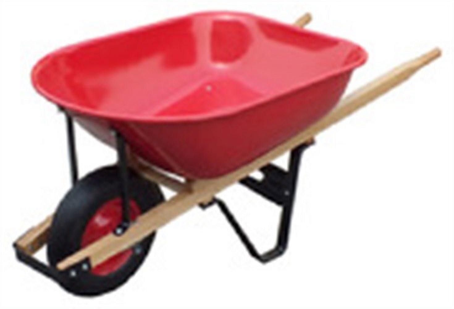 United General 6' Cubic 20 Gauge Steel Tray Wheelbarrow
