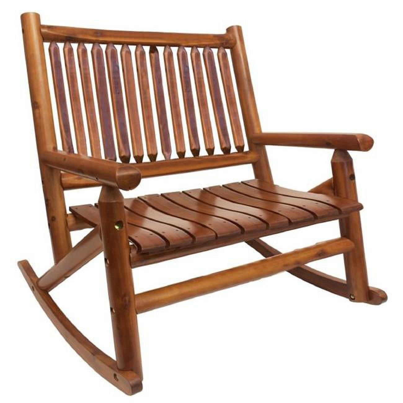 United General Supply Porch Double Rocker Stained