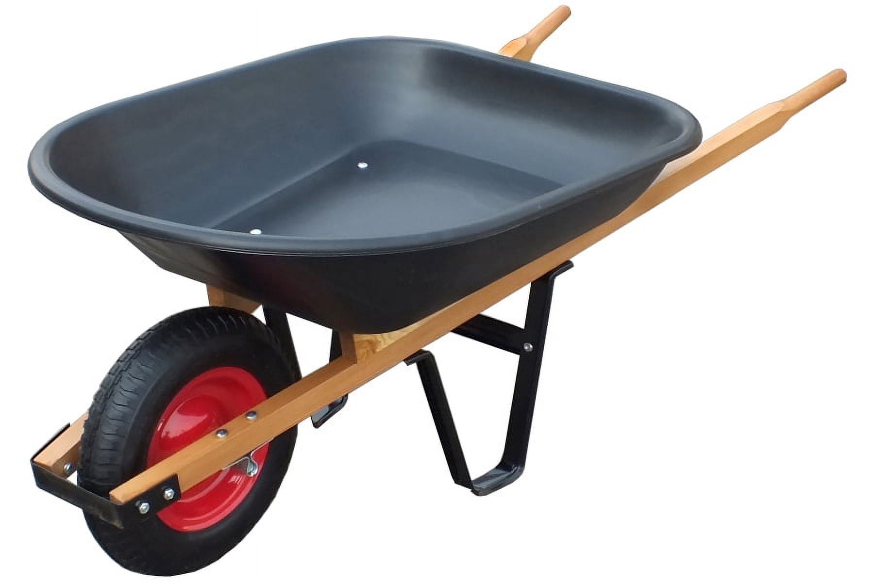 United General Wh89679 4 Cubic Feet Poly Tray Wheelbarrow