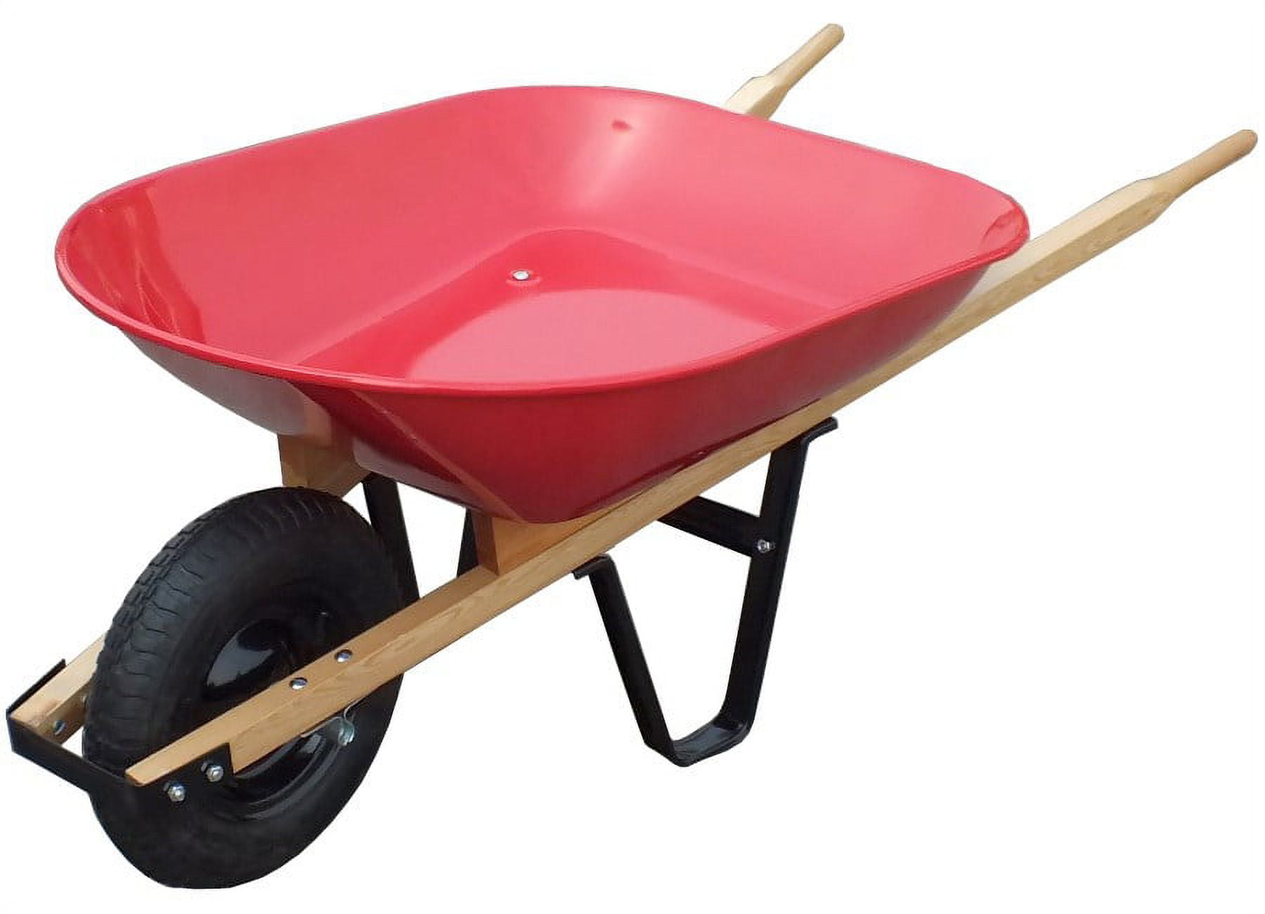 United General Wh89685 4 Cubic Feet 20 Gauge Steel Tray Wheelbarrow