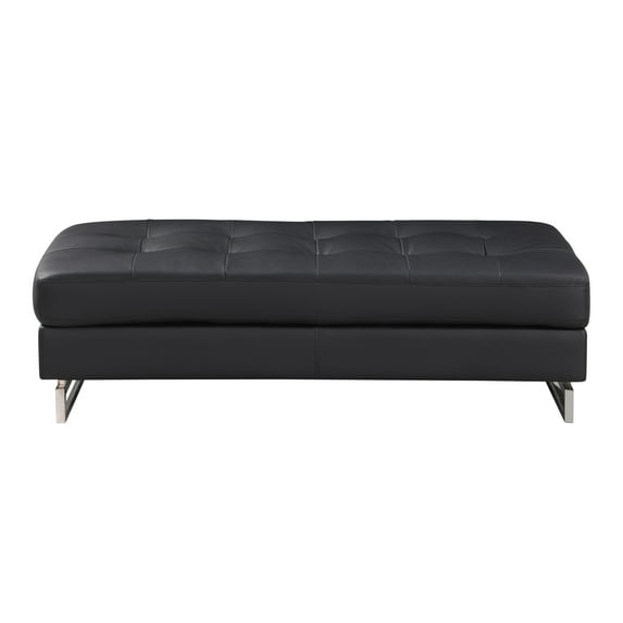 United Genuine Leather Ottoman - Black