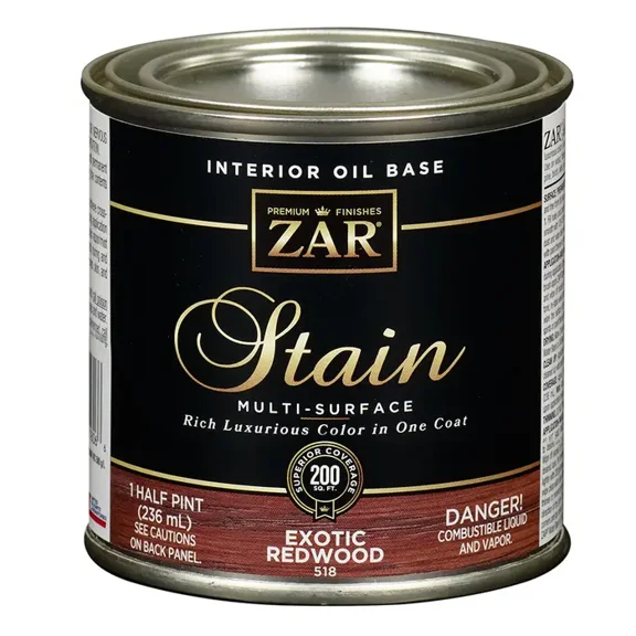 United Gilsonite Zar Interior Oil-Based Wood Stain Exotic Redwood - Transparent - 1/2 Pt