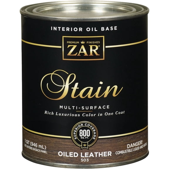United Gilsonite Zar 50312 1 Quart Oiled Leather Interior Oil Base Stain