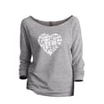 thumbnail image 1 of United Hearts Women's Fashion Slouchy 3/4 Sleeves Raglan Lightweight Sweatshirt Sport Grey X-Large, 1 of 3