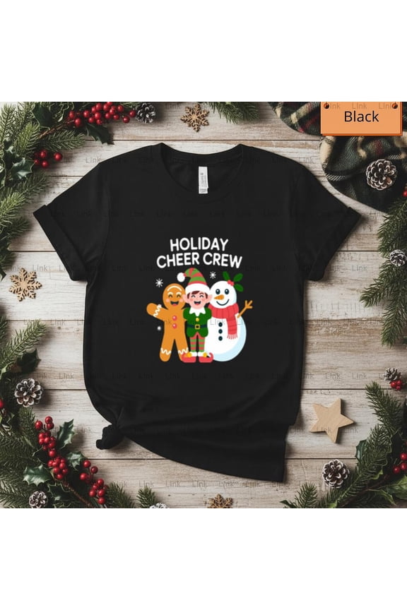 United In Merriment The Holiday Cheer Crew Art Top Unisex T-Shirt, up to size 5XL