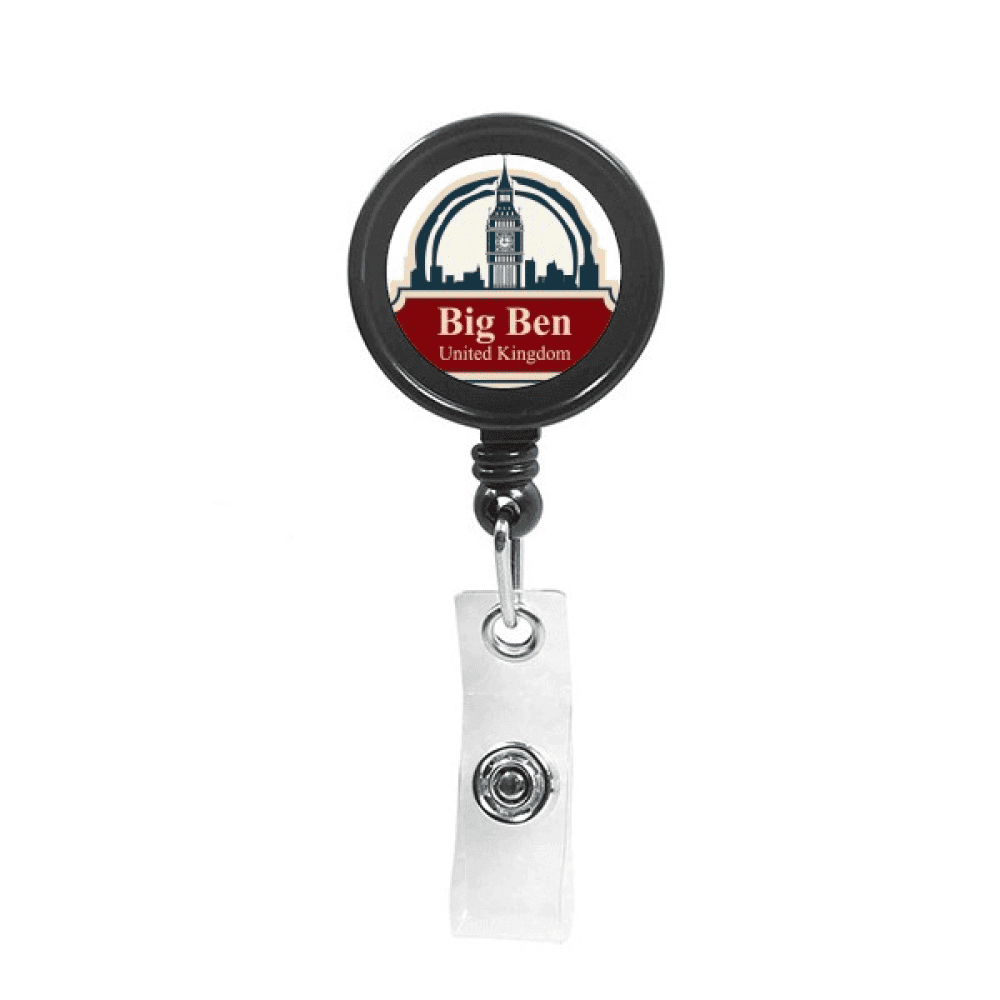 United Kingdom Country City Big Ben London UK Retractable Keychain Badge Holder ID Badge