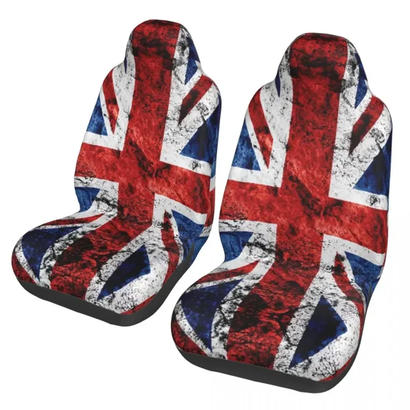 United Kingdom Flag Car Seat Cover Custom Printing Universal Front Protector Accessories Cushion Set