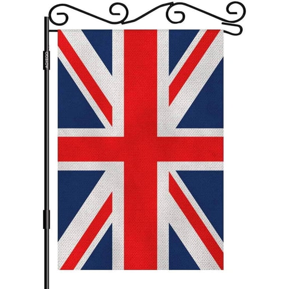 United Kingdom Flag Garden Flag Small Vertical Double Sided 12.5 x 18 Inch Britain Country Flag Emblem England Europe Burlap Yard Outdoor Decor