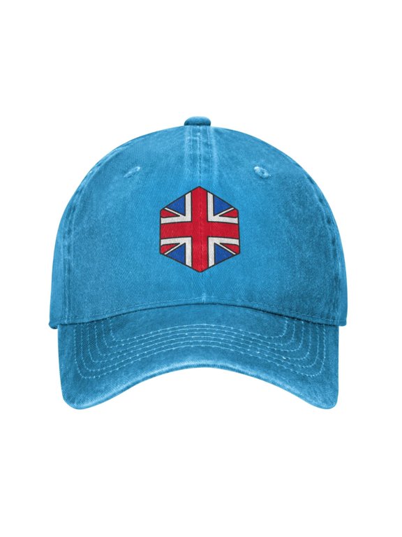 United Kingdom Flag Logo Adult Adjustable Classic Washed Casquette Cap Hat Baseball Cap For Man For Woman