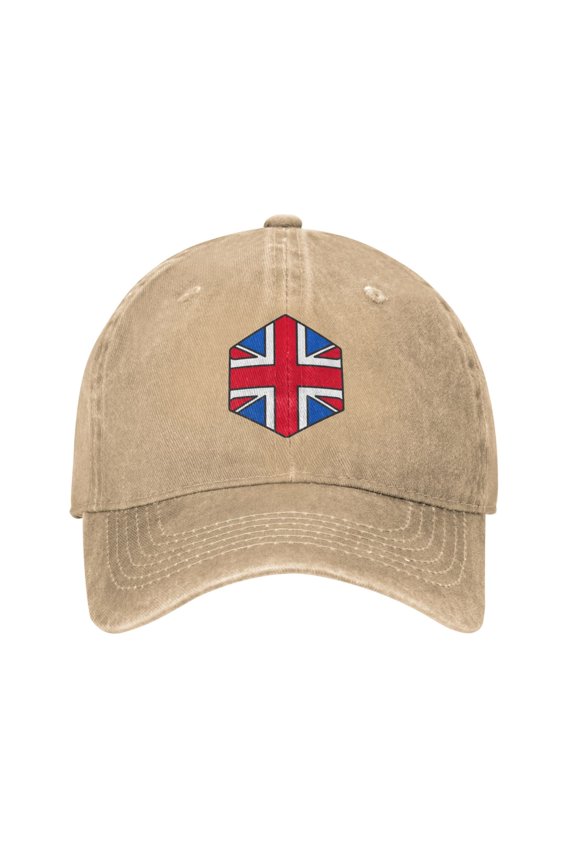 United Kingdom Flag Logo Adult Adjustable Classic Washed Casquette Cap Hat Baseball Cap For Man For Woman