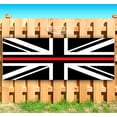 thumbnail image 1 of United Kingdom Flag Thin Red Line 13 oz Vinyl Banner With Metal Grommets, 1 of 4