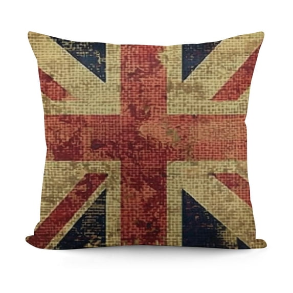 United Kingdom Flag Throw Pillow Cover ic Square Cushion Case for Men Women Boys Girls Room Home Decor