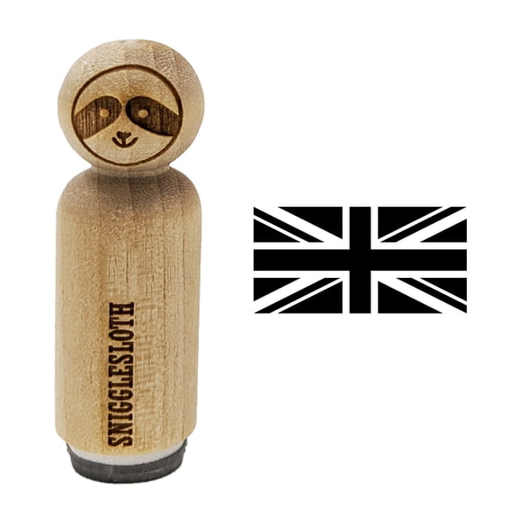United Kingdom Flag Union Jack Rubber Stamp for Scrapbooking Crafting Stamping - Mini 1/2 Inch