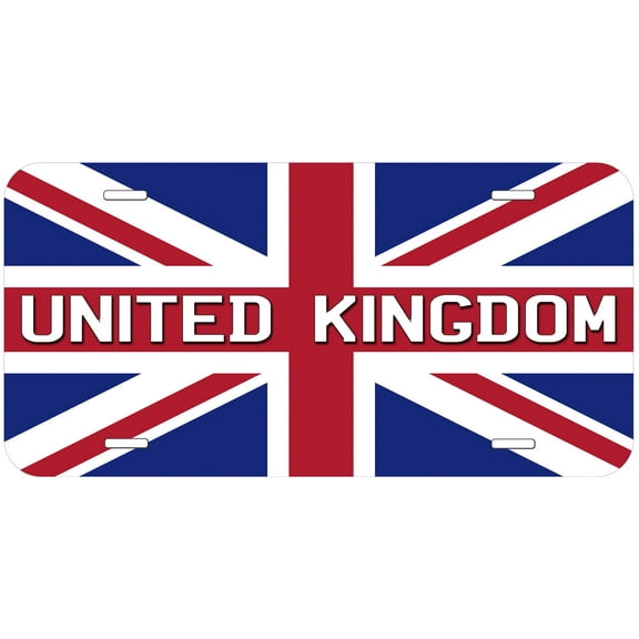 United Kingdom Flag With Country Name Novelty Car Auto License Plate