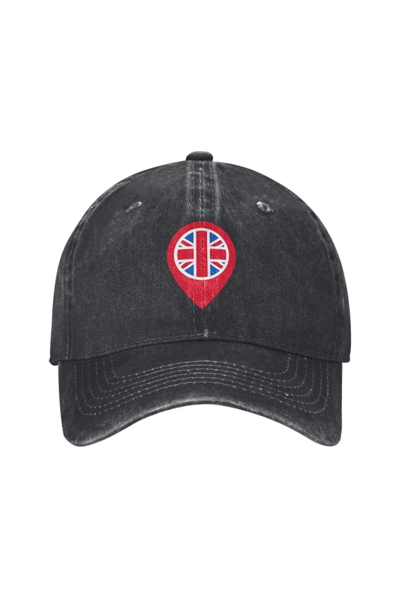 United Kingdom - Flags Icons Adult Adjustable Classic Washed Casquette Cap Hat Baseball Cap For Man For Woman