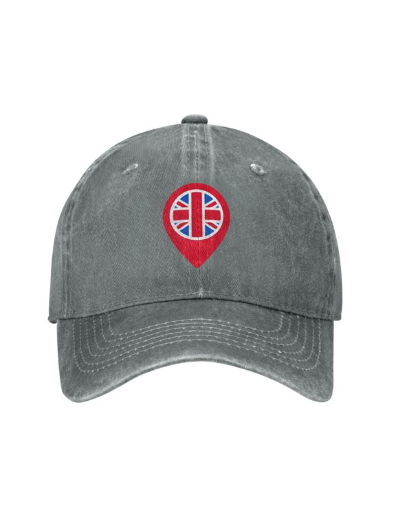 United Kingdom - Flags Icons Adult Adjustable Classic Washed Casquette Cap Hat Baseball Cap For Man For Woman