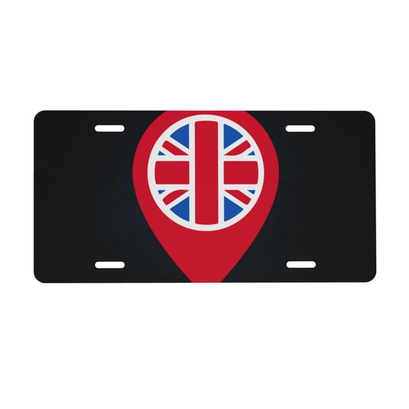 United Kingdom - Flags Icons License Plate 6x12 Inch Thickening Aluminum Metal Decorative License Plates, Universal Fit For Trucks, Suvs, Vehicles