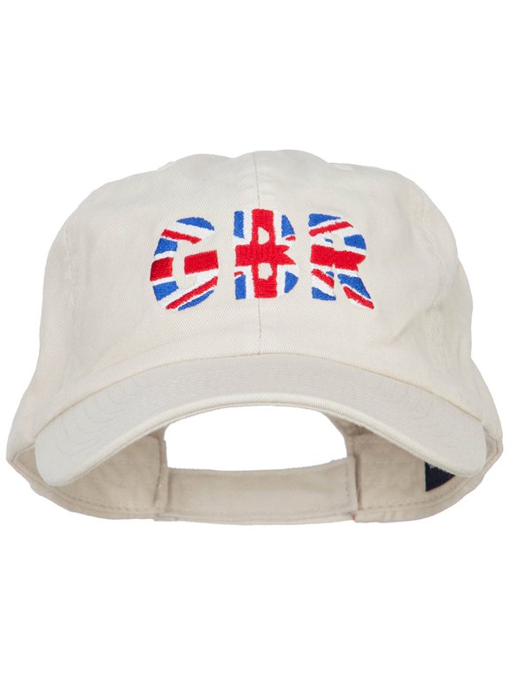 United Kingdom GBR Flag Embroidered Low Profile Cap - Putty OSFM