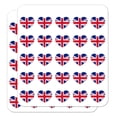 thumbnail image 1 of United Kingdom Great Britain Union Jack Country Flag 1" Heart Shaped Planner Calendar Scrapbook Craft Clear Stickers, 1 of 6