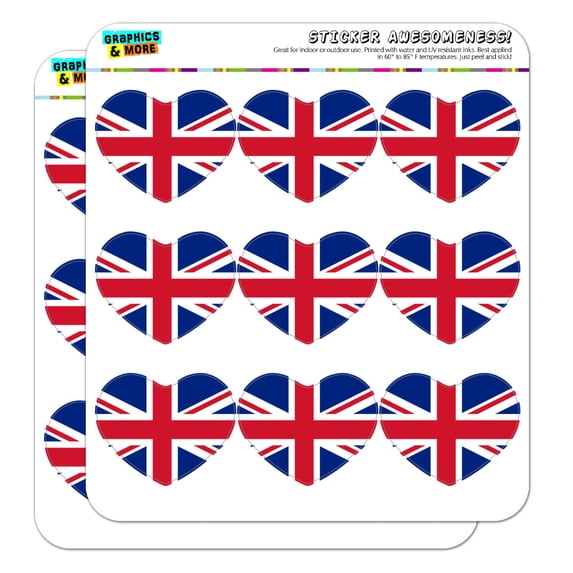United Kingdom Great Britain Union Jack Country Flag Heart Shaped ...