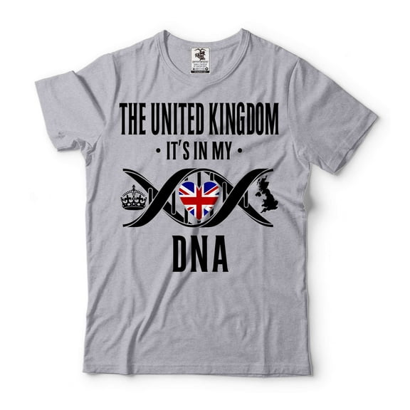 United Kingdom Patriotic Shirt UK Flag Shirt United Kingdom National Flag Shirt United Kingdom Shirt (X-Large Grey)