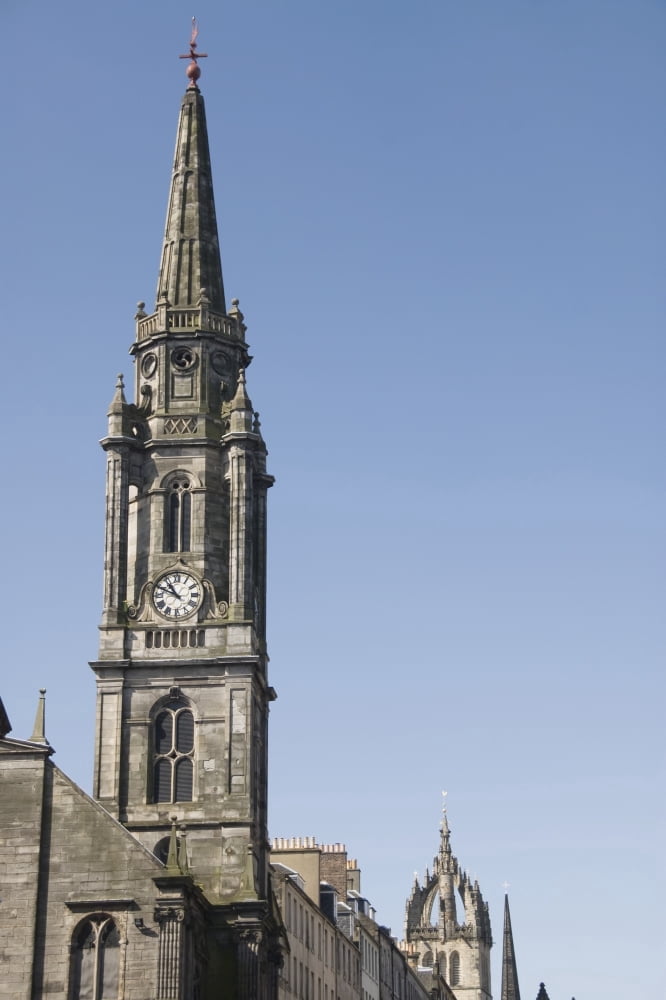 United Kingdom Scotland Edinburgh buildings along the Royal Mile Canvas Art - Richard Maschmeyer Design Pics (24 x 36)