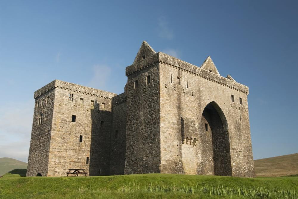United Kingdom Scotland Hermitage Castle near Newcastleton is only semi-ruined and said to be haunted Canvas Art - Richard Maschmeyer Design Pics (38 x 24)