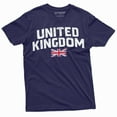 thumbnail image 1 of United Kingdom T-Shirt Uk Flag Coat Of Arms Mens Unisex Tee Shirt (4X-Large Navy Blue), 1 of 5