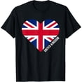 thumbnail image 1 of United Kingdom UK Flag Heart for Women and Men T-Shirt, 1 of 4