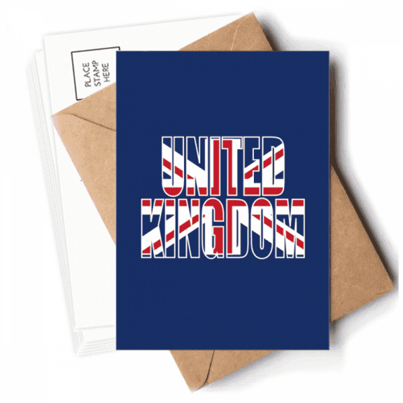 United Kingdom UK Flag Name Postcards Envelopes Blank Note Cards Mailing