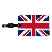 United Kingdom of Great Britain and Northern Ireland Country Flag Faux Leather Travel Luggage Tag