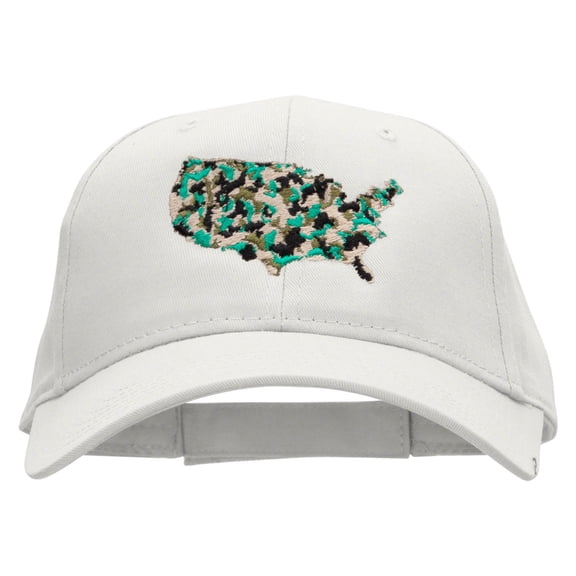 United Military Embroidered Low Profile Cap - White OSFM