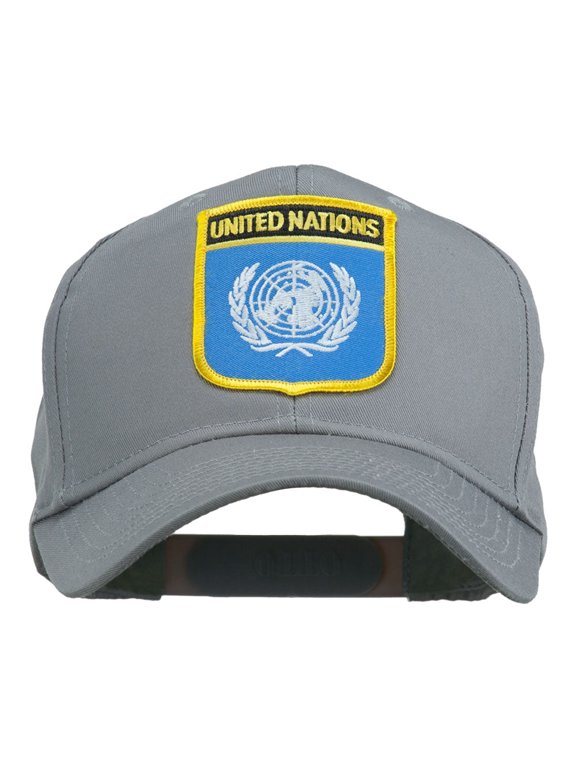 United Nations Flag Shield Patched Cap - Grey OSFM