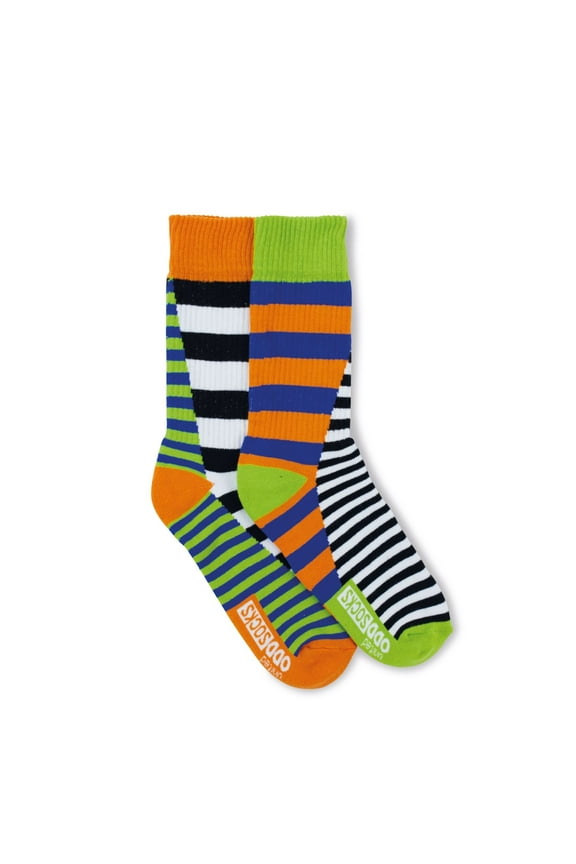 Andy Orange Stripes Mens Novelty Odd Socks Gift For Dad US 7-12