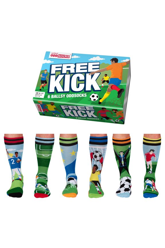Free Kick Ballsy Football US 7-12 Mens 6 None Matching Odd Socks
