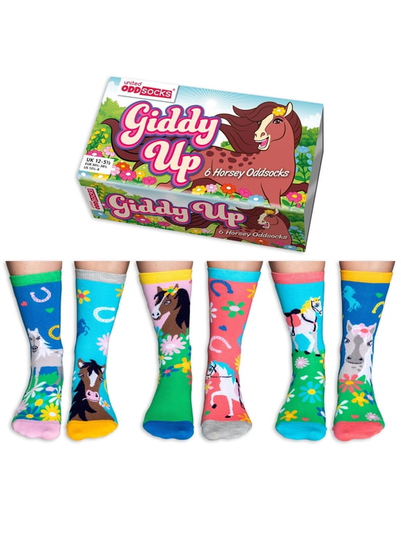 Giddy Up 6 Oddly Coordinated Multicoloured Kids Socks US 13.5 - 8