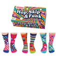 thumbnail image 1 of United Oddsocks Hop Skip & Funk US 13.5 - 8 Set Of 6 Fun Pattern Odd Socks Girls, 1 of 4