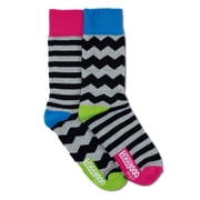 United Oddsocks Novak Grey Stripes Mens Novelty Odd Socks Gift For Dad US 7-12