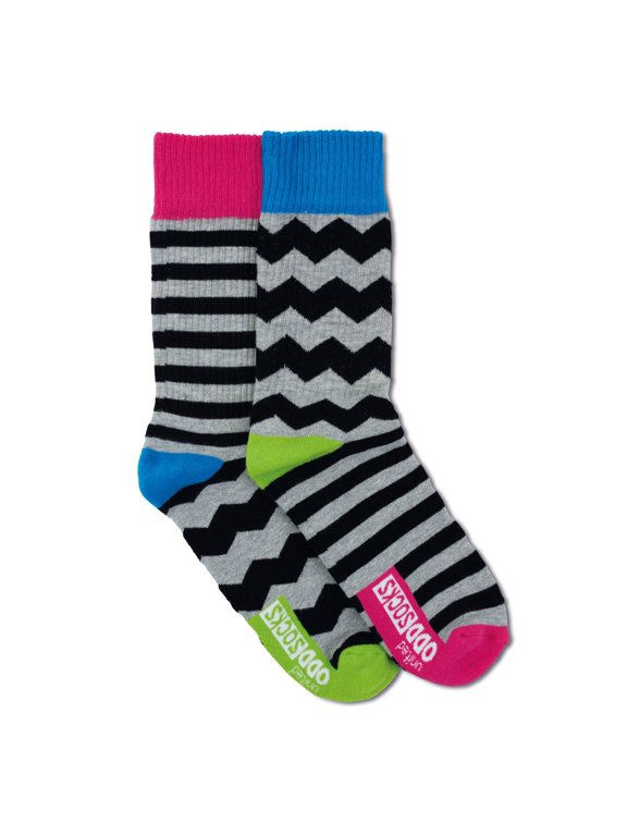 Novak Grey Stripes Mens Novelty Odd Socks Gift For Dad US 7-12