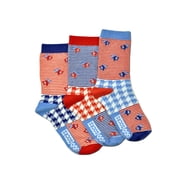 United Oddsocks Picnic Mis-Matched Stripes Floral Red Blue US 13.5 - 8 Girls Socks