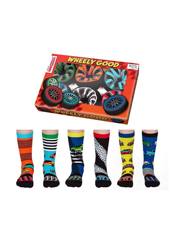 Wheely Good 6 Oddly Coordinated Wheels Kids Socks US 13.5 - 8