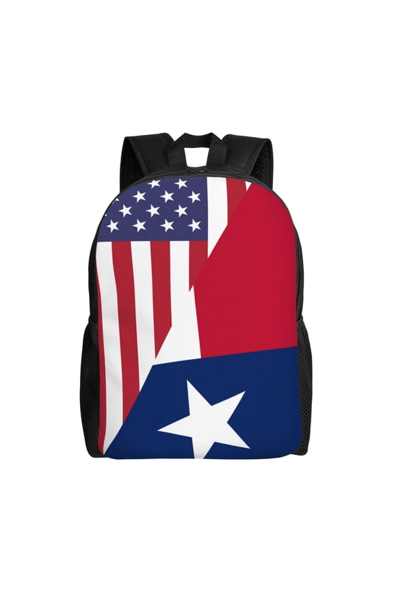 United Of Texas Flag Backpack Travel Bag For Men Women Lightweight Back Pack With Laptop Compartmen