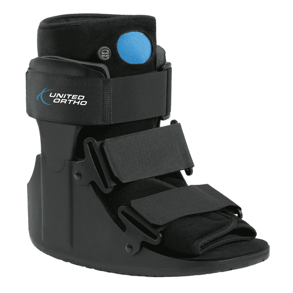 United Ortho Short Air Cam Walker Fracture Boot, Extra Large, Black