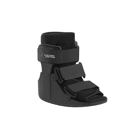 United Ortho Short Cam Walker Fracture Boot, Large, Black