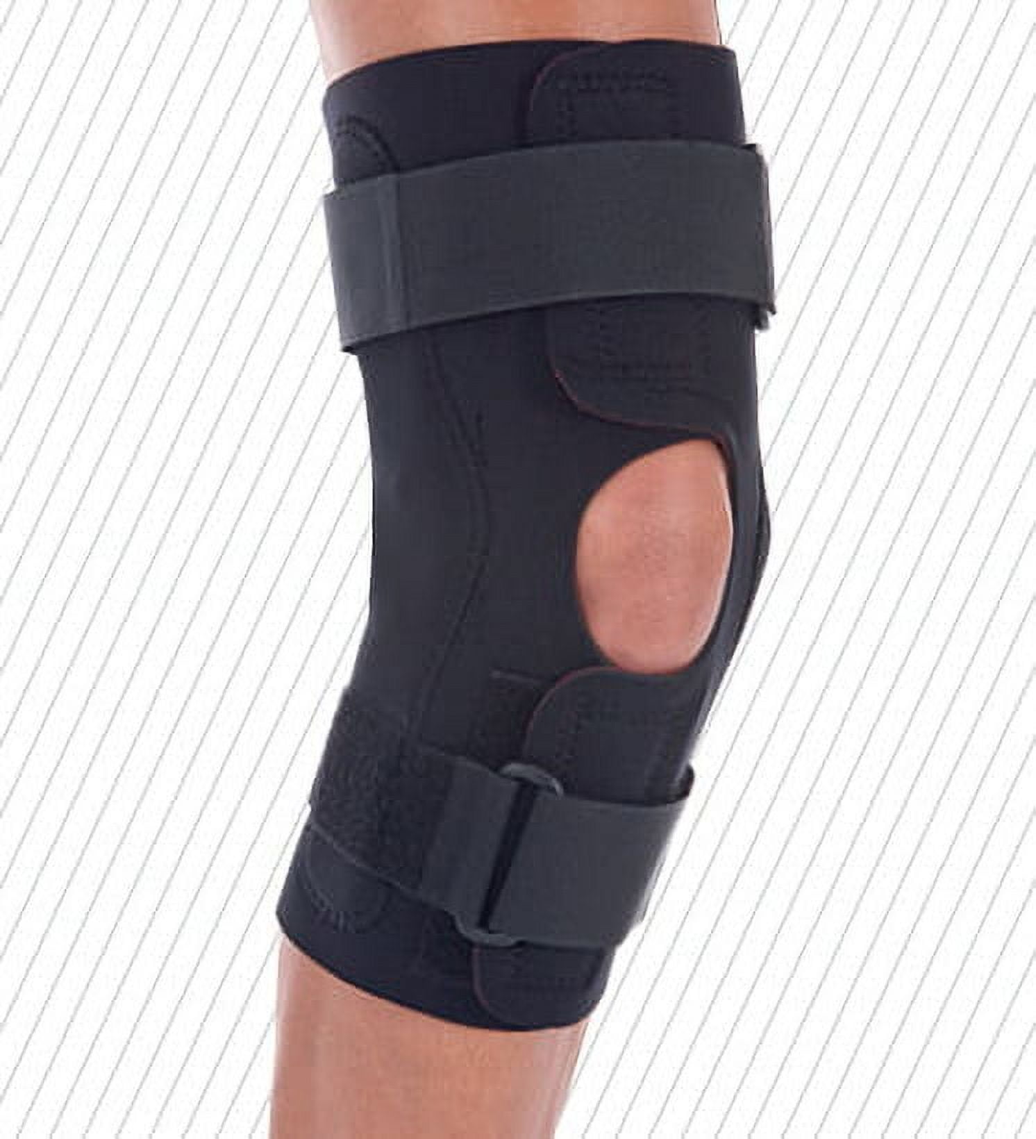 United Ortho USA35009 Wraparound Hinged Knee Brace, XXL, Black