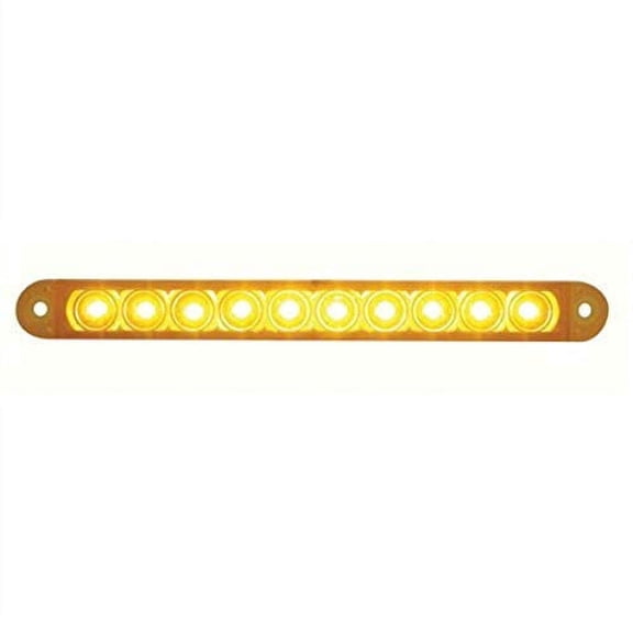 United Pacific 10 LED 6 1/2" Turn Signal Light Bar - Amber LED/Amber Lens